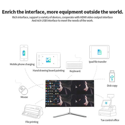 All in One Desktop Computer 24 Inch Monitor Processors Core i7-4700 Gaming PC Windows 10 RAM 8GB 512GB 1TB SSD Built in WIFI