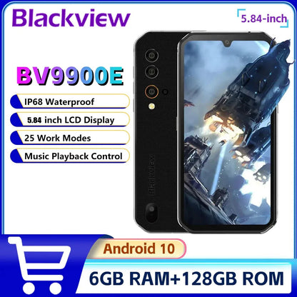 Blackview BV9900E 6GB 128GB IP68 Waterproof Smartphone 5.84'' Helio P90 Octa Core 48MP Android 10.0 Rugged Mobile Phone 4380mAh