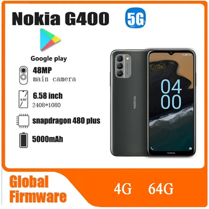 Nokia G400 5G SmartPhone CPU Qualcomm Snapdragon 480 plus Battery capacity 5000mAh 48MP Camera Full Screen used phone