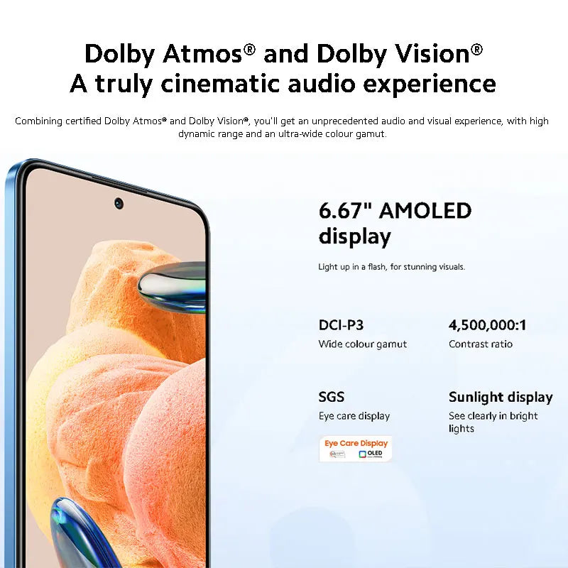 New Global Version Xiaomi Redmi Note 12 Pro 4G 67W Charging 128GB/256GB ROM Snapdragon 732G 120Hz AMOLED Display 108MP Camera